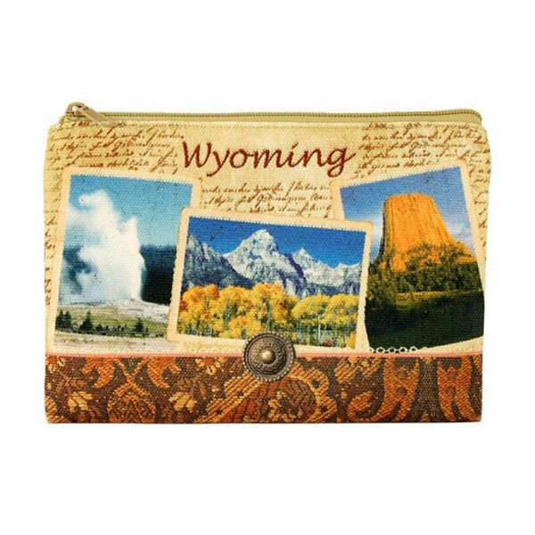 Americaware Wyoming Vintage Print Zip Pouch ZPWYO01